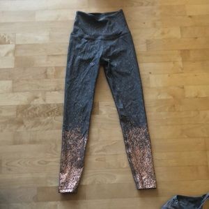 COPY - Rose gold and Grey beyond yoga leggings